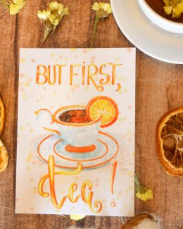 Lot de 5 cartes collection Thé