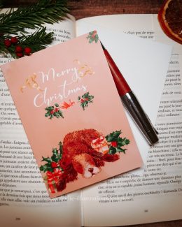 Carte de Voeux "LADY AND THE TRAMP" -LADY SLEEPING