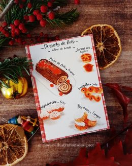 Cartes Desserts de Noël